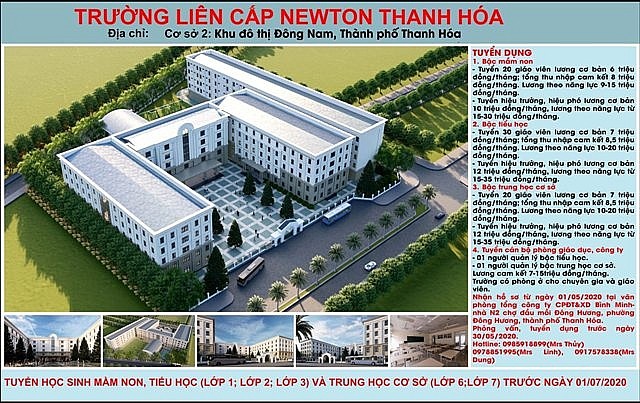 truong lien cap newton thanh hoa chung tay day lui dich covid 19