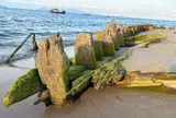 Loạt ảnh mới về con tàu cổ vừa nổi lên ở bờ biển Đà Nẵng