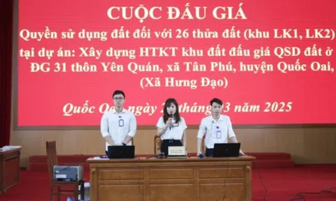 Huyện Quốc Oai (Hà Nội), giá trúng đấu giá đất "lại nóng", cao nhất lên đến 104 triệu đồng/m2
