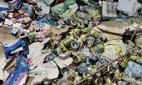 Bãi rác ở "thủ phủ bánh kẹo" chất đầy sản phẩm hết hạn, không rõ nguồn gốc