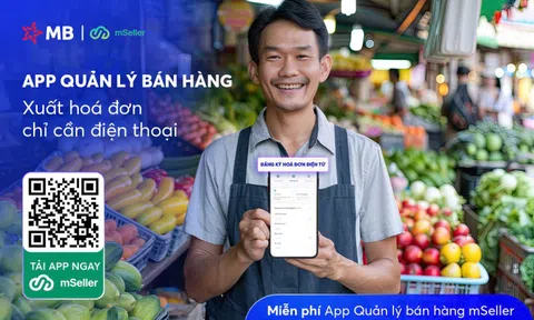 MB tặng miễn phí app bán hàng, xuất hóa đơn điện tử chỉ cần điện thoại