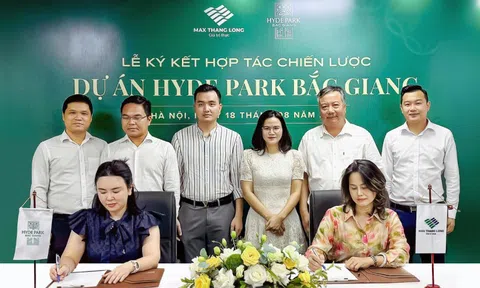 Lễ ký kết hợp tác phát triển dự án giữa Bắc Giang Land và Max Thăng Long