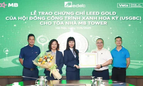 MB Tower đạt chứng chỉ LEED Gold: Bước tiến trong chiến lược phát triển bền vững