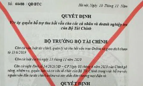 Cảnh báo giả danh Bộ Tài chính để lừa đảo