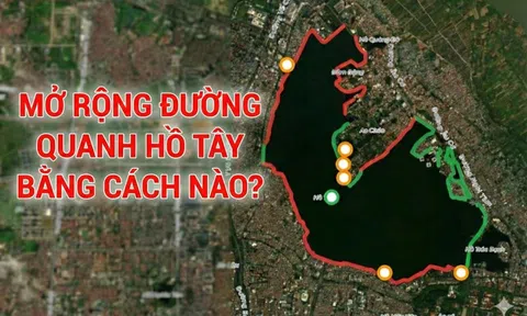 Vị trí 11km đường Hồ Tây dự định mở rộng trong đại dự án 30.000 tỷ