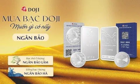 DOJI chính thức tham gia vào thị trường bạc miếng và bạc thỏi