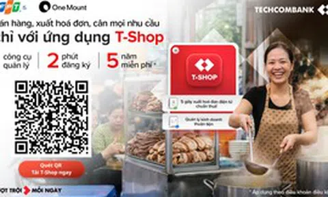T-Shop của Techcombank: Quản lý bán hàng, thu tiền, kê khai thuế vào một nền tảng