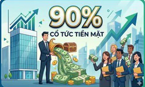 Một doanh nghiệp chốt ngày trả cổ tức 90% bằng tiền mặt