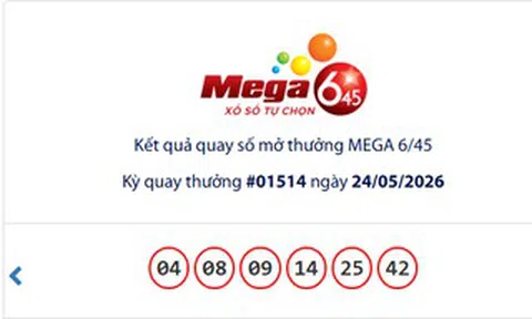 Ngày 24-5, xổ số Vietlott có vé trúng giải Jackpot