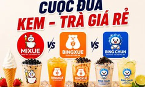 Vừa đóng hàng loạt điểm bán tại Việt Nam, đế chế kem 10.000 đồng Mixue lại rơi vào "thế gọng kìm" của 2 đồng hương Bingxue và Bingchun