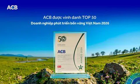 ACB được vinh danh Top 50 Doanh nghiệp phát triển bền vững tiêu biểu