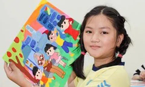 Thiếu nhi TP.HCM kể chuyện về Bác Tôn qua tranh vẽ