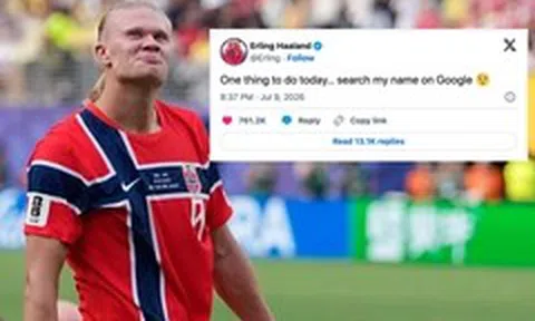 Haaland tranh thủ ngày nghỉ World Cup lên Google tìm… chính mình