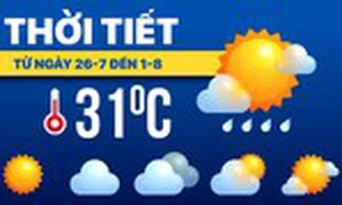 Dự báo thời tiết từ 26-7 đến 1-8: Cả nước mưa dông, chú ý ngập lụt, lũ quét, sạt lở