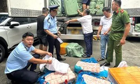 Đồng Nai bắt quả tang xe chở gần 17 tấn bẹ sữa heo, lòng heo... không rõ nguồn gốc