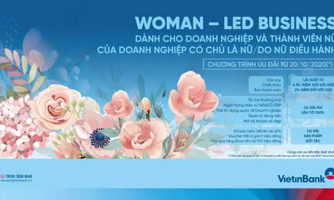 VietinBank ưu đãi đặc biệt dành tặng nữ doanh nhân và doanh nghiệp