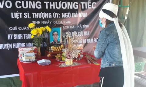 Vợ liệt sĩ vụ sạt lở ở Quảng Trị chịu tang chồng trong khu cách ly