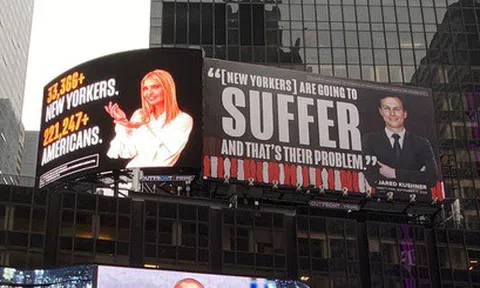 Bị đăng quảng cáo ở Times Square, vợ chồng Ivanka Trump dọa kiện