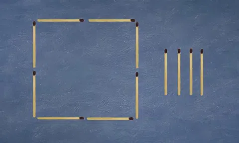 Dùng trí thông minh di chuyển 4 que diêm để tạo thành 2 hình bằng nhau