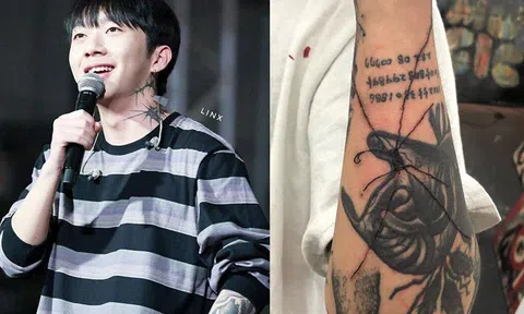 Nam rapper xăm số tài khoản ngân hàng lên cánh tay