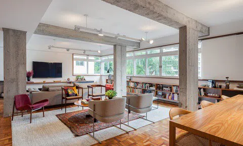 Cải tạo căn hộ 150 m2 gần 40 năm tuổi ở Brazil