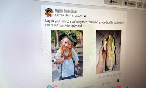 Mạng xã hội tràn lan trò lừa ‘yêu tinh may mắn’