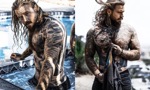 Nam người mẫu xăm toàn thân để che sẹo