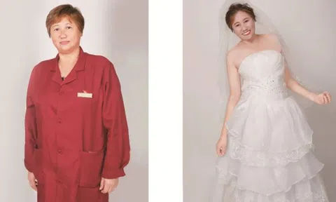 Sinh viên Trung Quốc chụp ảnh tri ân người lao công, đầu bếp