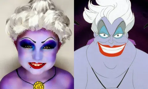 Cô bé 6 tuổi thích trang điểm giống nhân vật hoạt hình