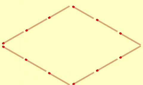 Thêm 9 que diêm để tạo thành 6 hình thang