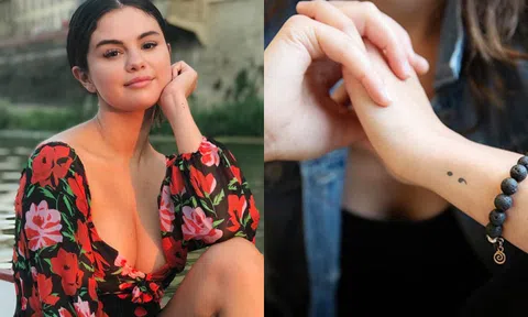 Vì sao Selena Gomez xăm hình dấu chấm phẩy?