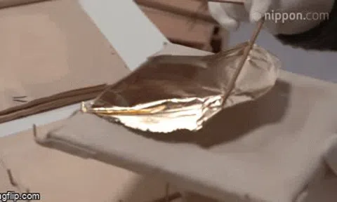 Clip: Công nghệ làm vàng lá mỏng đến khó tin của nghệ nhân Nhật Bản