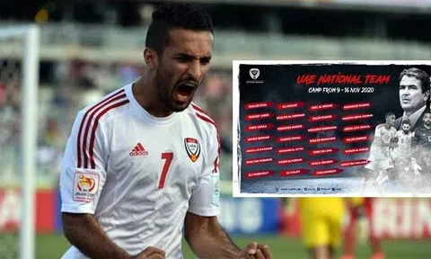 Báo Thái Lan: 'UAE sẽ soán ngôi tuyển Việt Nam tại vòng loại World Cup 2022'