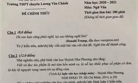 Lý do thầy giáo đưa câu nói của Tổng thống Mỹ Donald Trump vào đề thi học sinh giỏi Văn