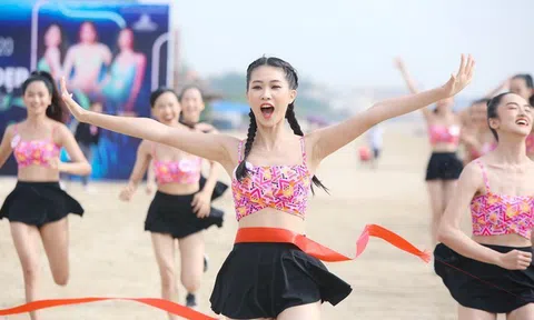 Thí sinh Hoa hậu Việt Nam khỏe khoắn thi Người đẹp thể thao tại Vũng Tàu