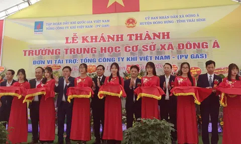 PV GAS tài trợ xây dựng Trường THCS Đông Á, Thái Bình