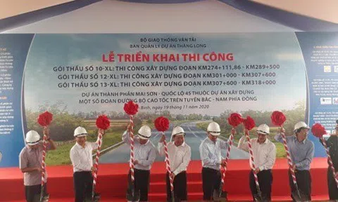 Bộ Giao thông Vận tải đồng loạt thi công 3 gói thầu cao tốc Bắc-Nam